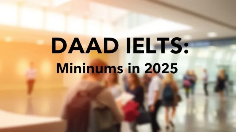 DAAD IELTS: Minimums in 2025 - Professional Swiss-style featured image | Truescho.com