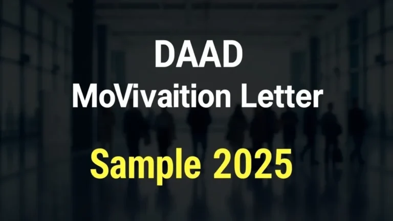 DAAD Motivation Letter Sample 2025 - Professional Swiss-style featured image | Truescho.com