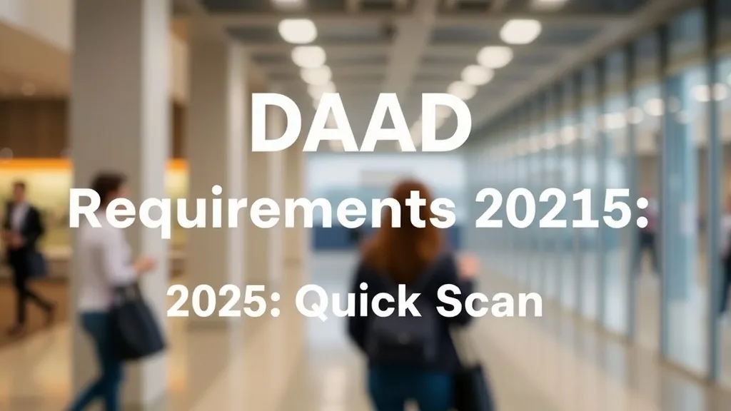 DAAD Requirements 2025: Quick Scan - Professional Swiss-style featured image | Truescho.com