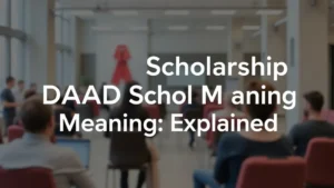 DAAD Scholarship Meaning: Explained - Professional Swiss-style featured image | Truescho.com