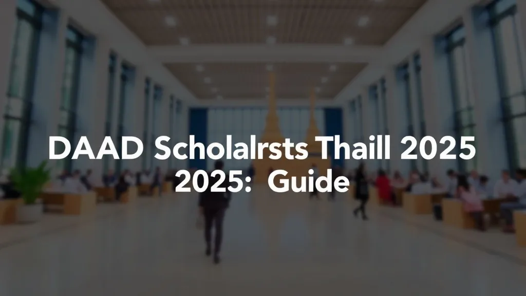 DAAD Scholarship Thailand 2025: Guide - Professional Swiss-style featured image | Truescho.com