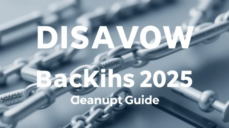 Disavow Backlinks 2025: Cleanup Guide - Professional Swiss-style featured image | Truescho.com