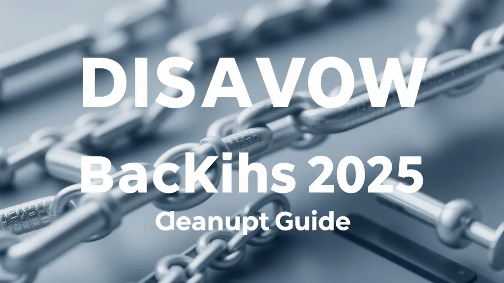 Disavow Backlinks 2025: Cleanup Guide - Professional Swiss-style featured image | Truescho.com