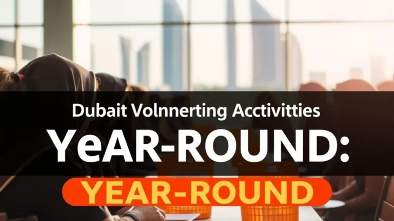 Dubai Volunteering Activities: Year-Round - Professional Swiss-style featured image | Truescho.com