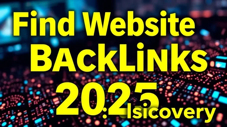 Find Website Backlinks 2025: Discovery - Professional Swiss-style featured image | Truescho.com