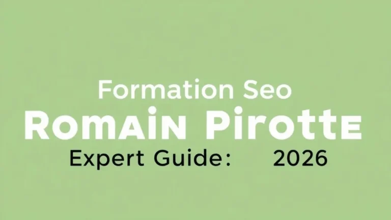 Formation Seo Romain Pirotte: Expert Guide 2026 - Professional Swiss-style featured image | Truescho.com