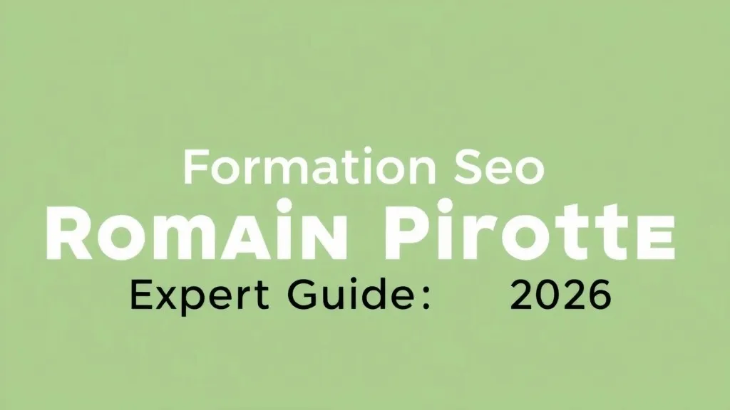 Formation Seo Romain Pirotte: Expert Guide 2026 - Professional Swiss-style featured image | Truescho.com