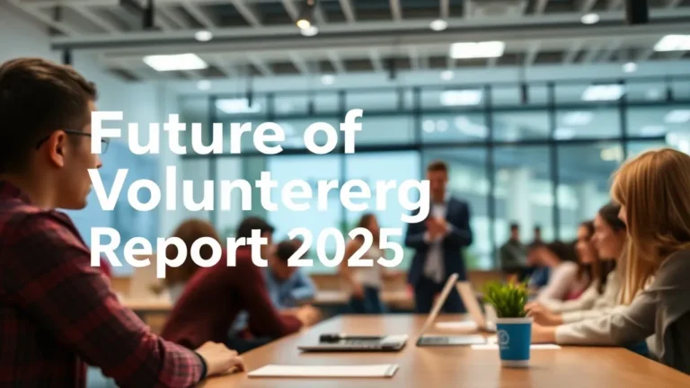 Future of Volunteering Report 2025 - Professional Swiss-style featured image | Truescho.com