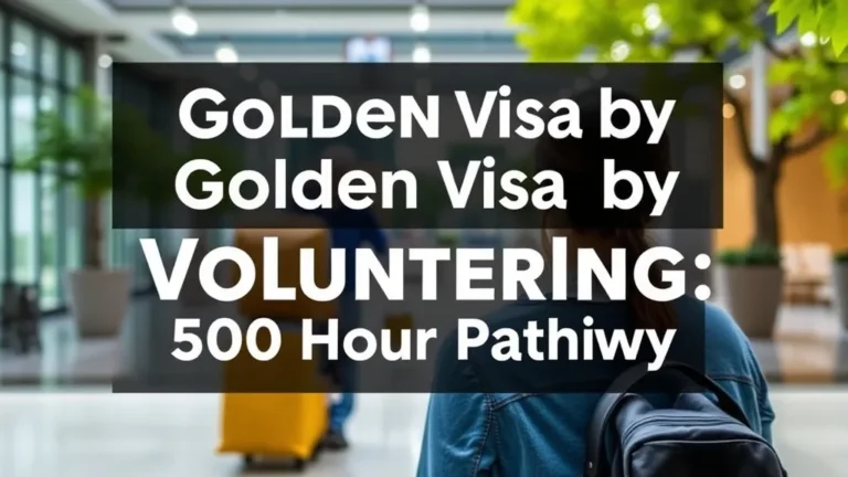Golden Visa by Volunteering: 500 Hour Pathway - Professional Swiss-style featured image | Truescho.com