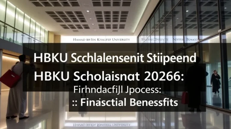 HBKU Scholarship Stipend 2026: Financial Benefits - Professional Swiss-style featured image | Truescho.com