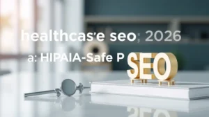 healthcare seo 2026: HIPAA-Safe Playbook - Professional Swiss-style featured image | Truescho.com