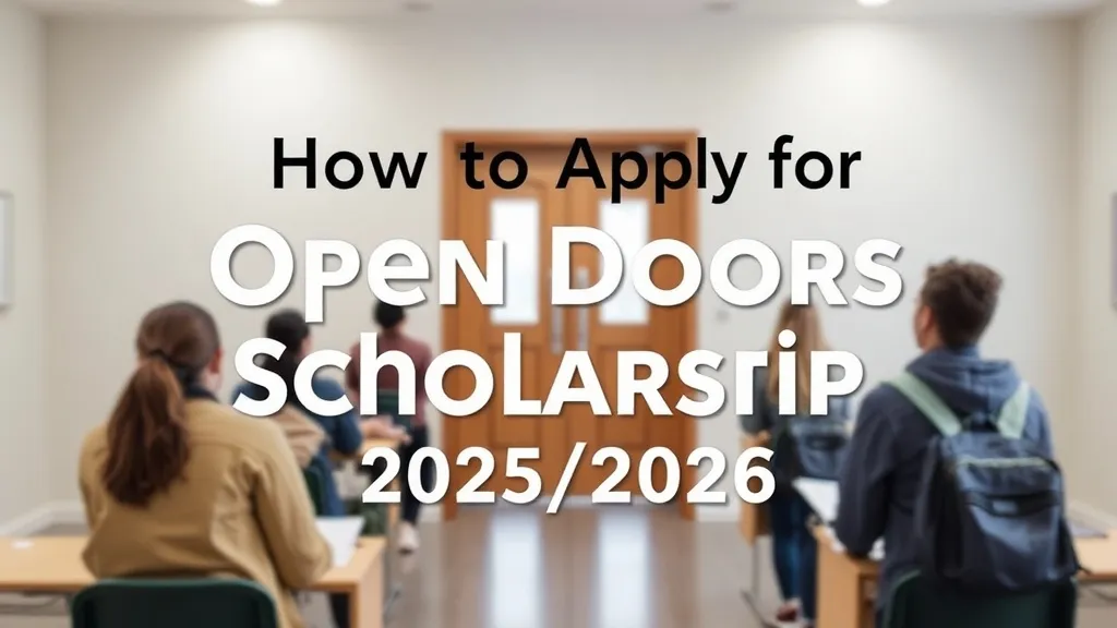 How to Apply for Open Doors Scholarship 2025/2026 - Professional Swiss-style featured image | Truescho.com