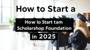 How to Start a Scholarship Foundation in 2025 - Professional Swiss-style featured image | Truescho.com