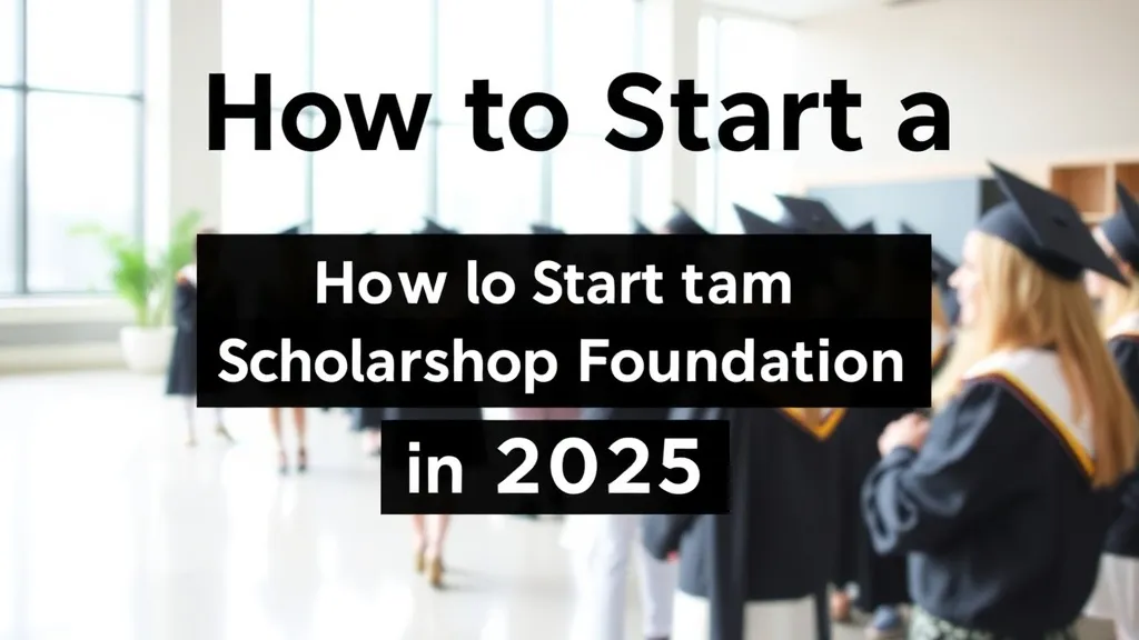How to Start a Scholarship Foundation in 2025 - Professional Swiss-style featured image | Truescho.com
