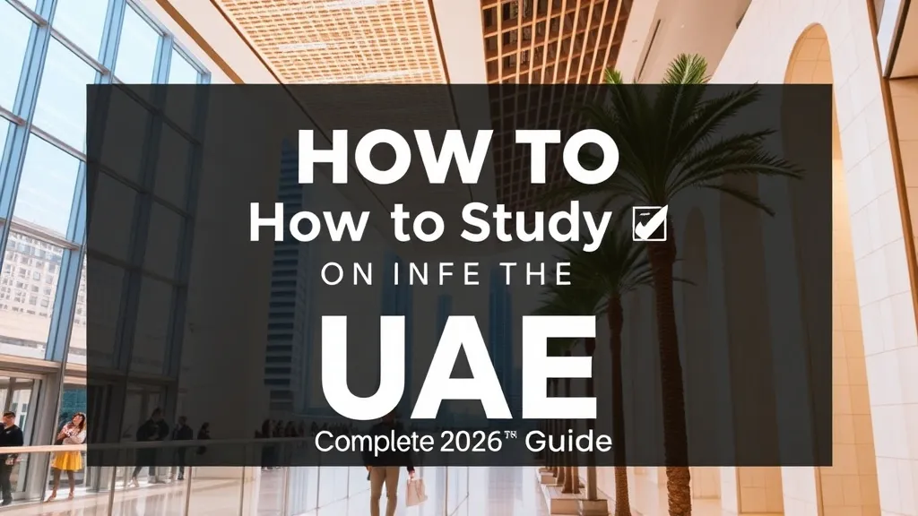 How to Study in the UAE: Complete 2026 Guide - Professional Swiss-style featured image | Truescho.com