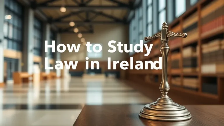 How to Study Law in Ireland - Professional Swiss-style featured image | Truescho.com