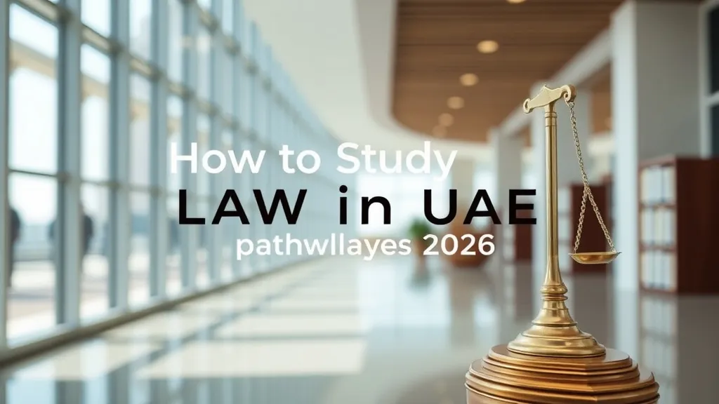 How to Study Law in UAE: Pathways 2026 - Professional Swiss-style featured image | Truescho.com