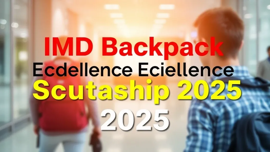 IMD Backpack Excellence Scholarship 2025 - Professional Swiss-style featured image | Truescho.com