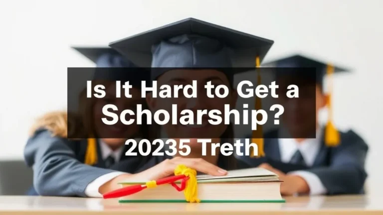 Is It Hard to Get a Scholarship? 2025 Truth - Professional Swiss-style featured image | Truescho.com