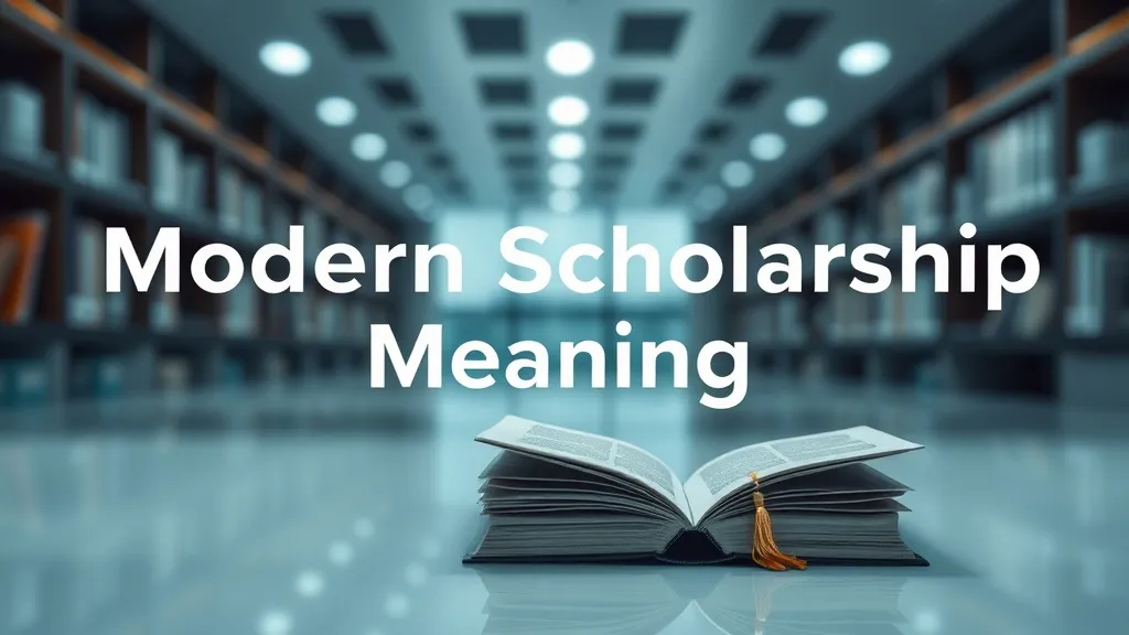 Modern Scholarship Meaning: Academic Research - Professional Swiss-style featured image | Truescho.com