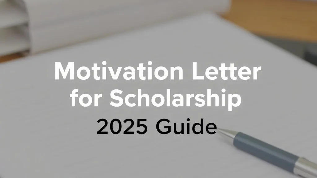 Motivation Letter for Scholarship: 2025 Guide - Professional Swiss-style featured image | Truescho.com