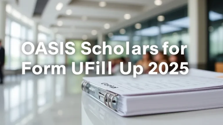 OASIS Scholarship Form Fill Up 2025: Guide - Professional Swiss-style featured image | Truescho.com