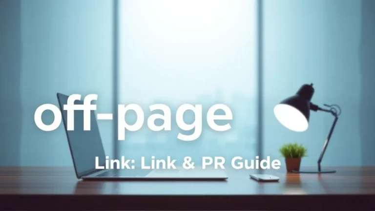 off page seo 2026: Link & PR Guide - Professional Swiss-style featured image | Truescho.com