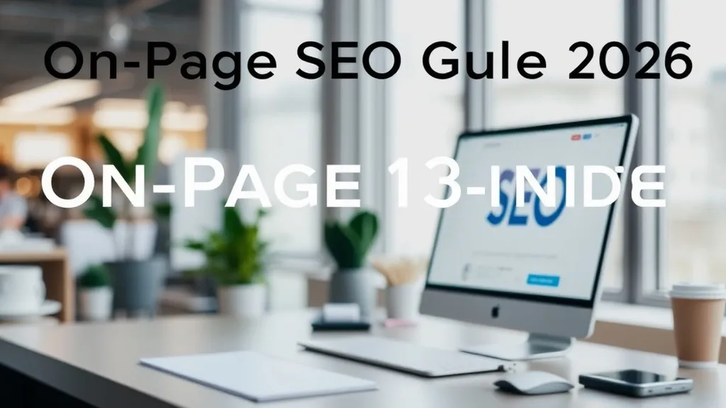 On Page SEO Guide 2026 | Optimization Checklist - Professional Swiss-style featured image | Truescho.com