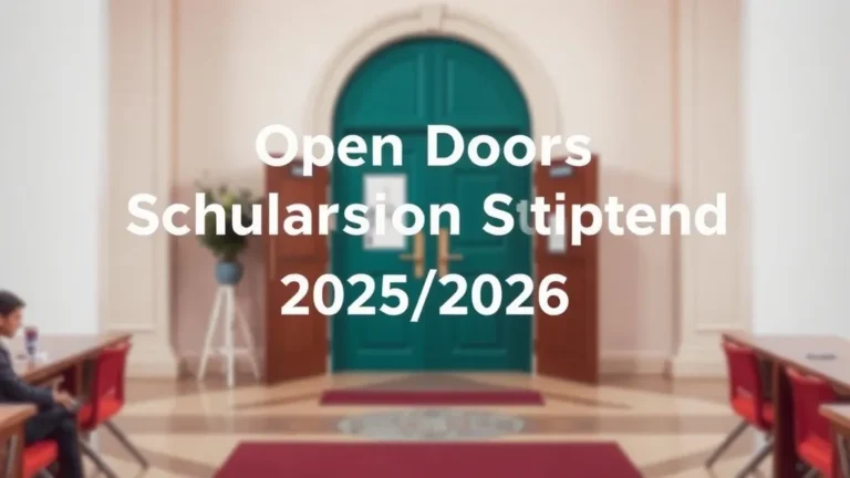 Open Doors Scholarship Stipend 2025/2026: Amounts - Professional Swiss-style featured image | Truescho.com