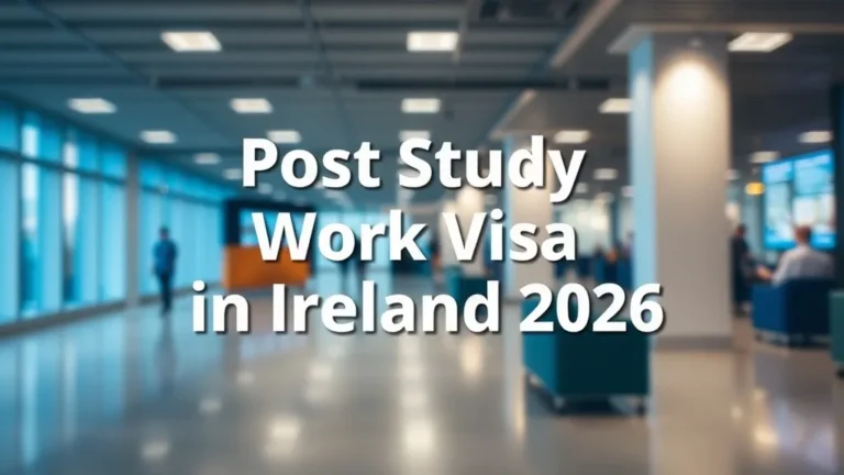 Post Study Work Visa in Ireland 2026 - Professional Swiss-style featured image | Truescho.com