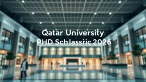 Qatar University PHD Scholarship 2026 - Professional Swiss-style featured image | Truescho.com