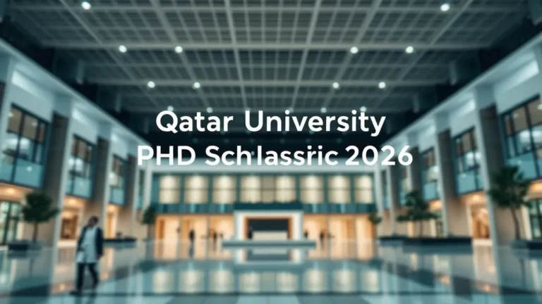 Qatar University PHD Scholarship 2026 - Professional Swiss-style featured image | Truescho.com