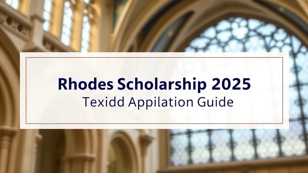 Rhodes Scholarship 2025: Oxford Application Guide - Professional Swiss-style featured image | Truescho.com
