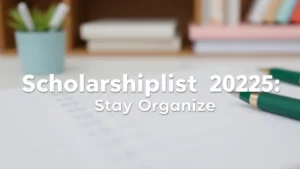 Scholarship Checklist 2025: Stay Organized - Professional Swiss-style featured image | Truescho.com