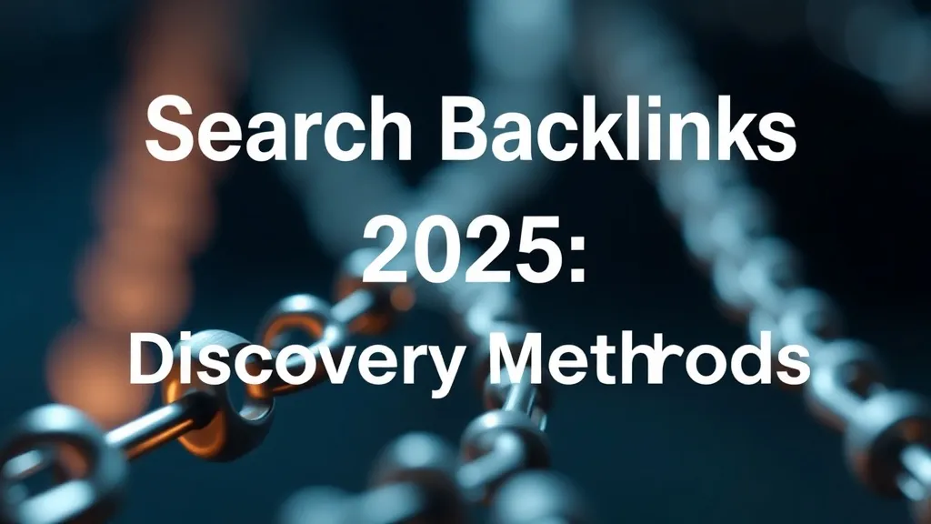 Search Backlinks 2025: Discovery Methods - Professional Swiss-style featured image | Truescho.com