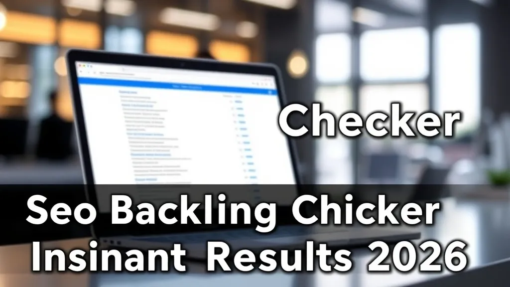 Seo Backlink Checker: Instant Results 2026 - Professional Swiss-style featured image | Truescho.com