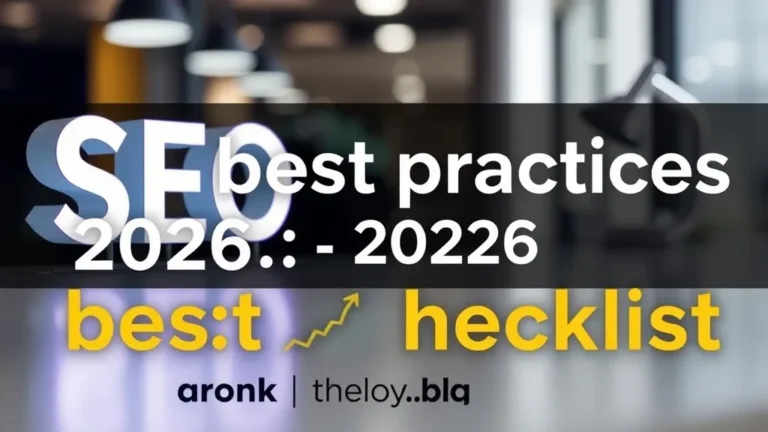 seo best practices 2026: Updated Checklist - Professional Swiss-style featured image | Truescho.com