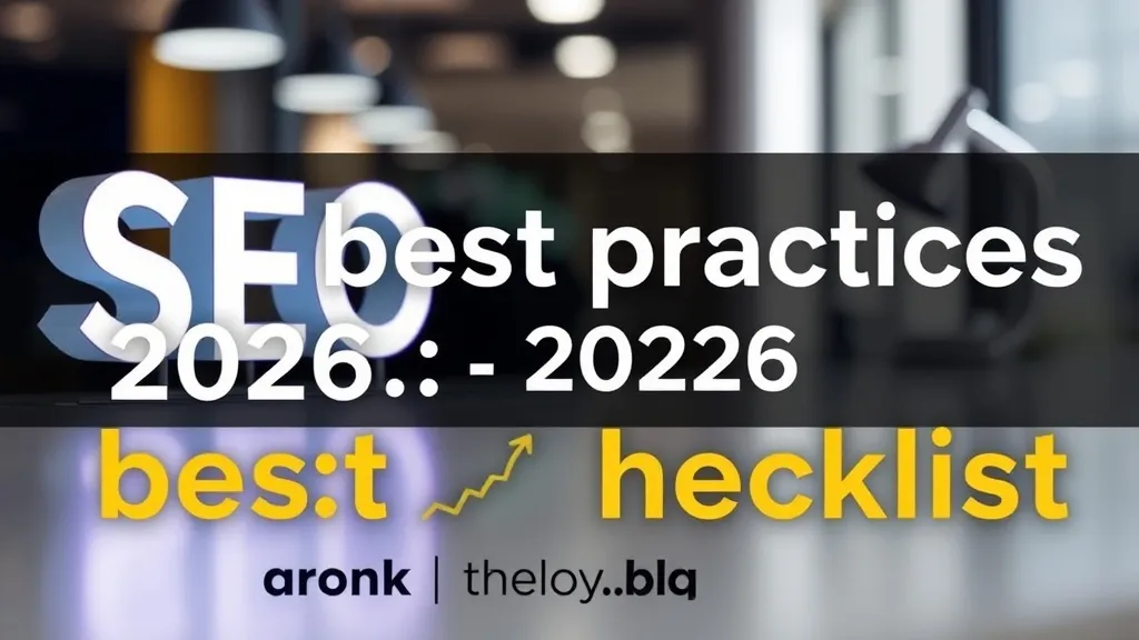 seo best practices 2026: Updated Checklist - Professional Swiss-style featured image | Truescho.com