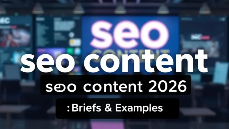 seo content 2026: Briefs & Examples - Professional Swiss-style featured image | Truescho.com