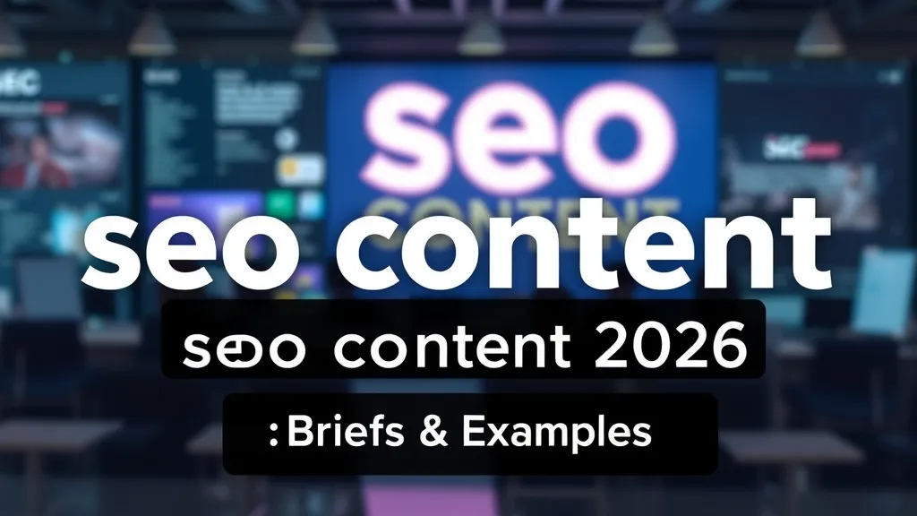 seo content 2026: Briefs & Examples - Professional Swiss-style featured image | Truescho.com