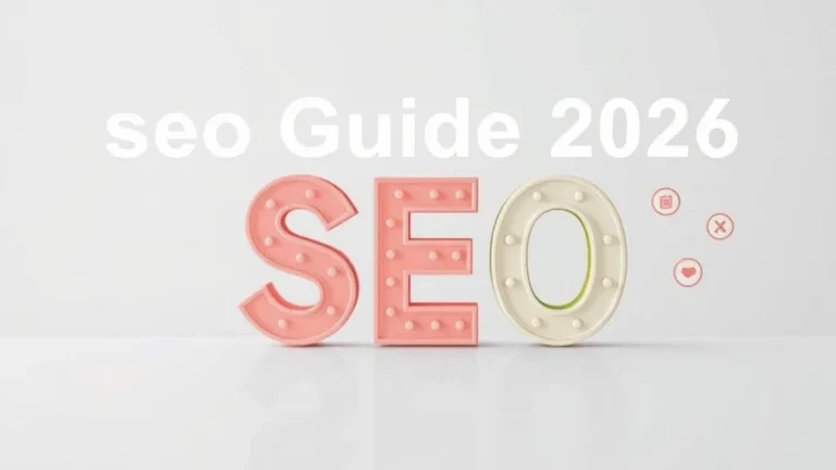 seo Guide 2026: Basics, Tips & Examples - Professional Swiss-style featured image | Truescho.com