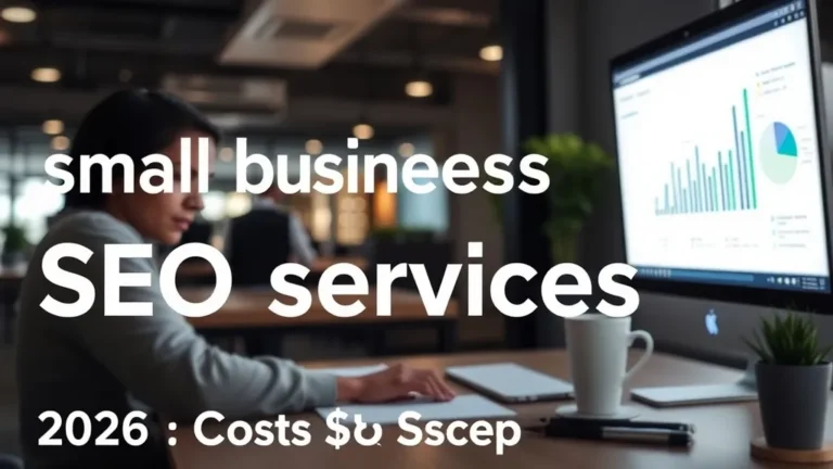 small business seo services 2026: Costs & Scope - Professional Swiss-style featured image | Truescho.com