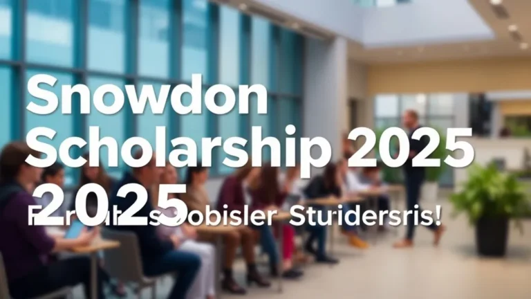 Snowdon Scholarship 2025: For Disabled Students - Professional Swiss-style featured image | Truescho.com