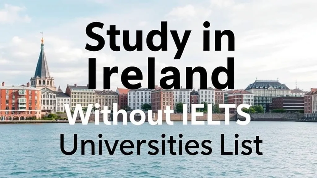 Study in Ireland Without IELTS Universities List - Professional Swiss-style featured image | Truescho.com