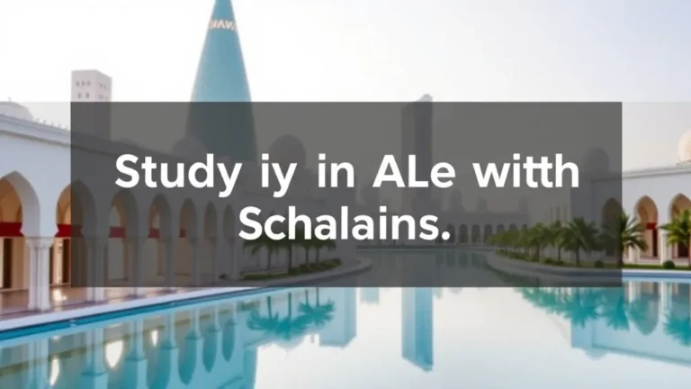 Study in UAE with Scholarships: Apply 2026 - Professional Swiss-style featured image | Truescho.com