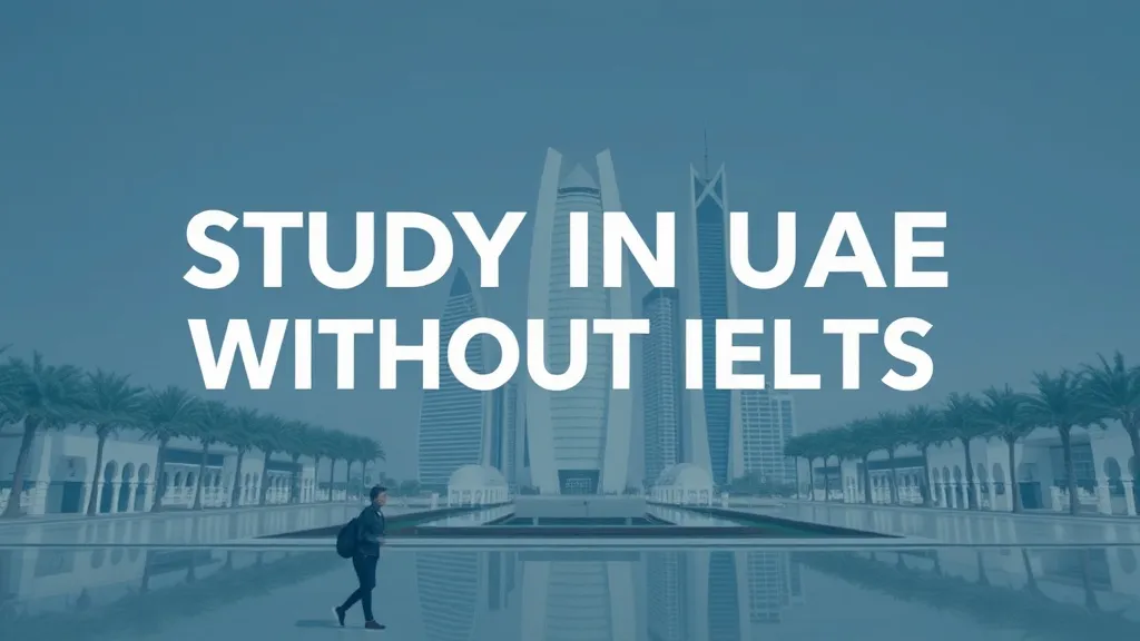 Study in UAE Without IELTS: Possible Paths 2026 - Professional Swiss-style featured image | Truescho.com
