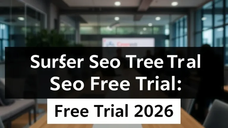 Surfer Seo Free Trial: Free Trial 2026 - Professional Swiss-style featured image | Truescho.com