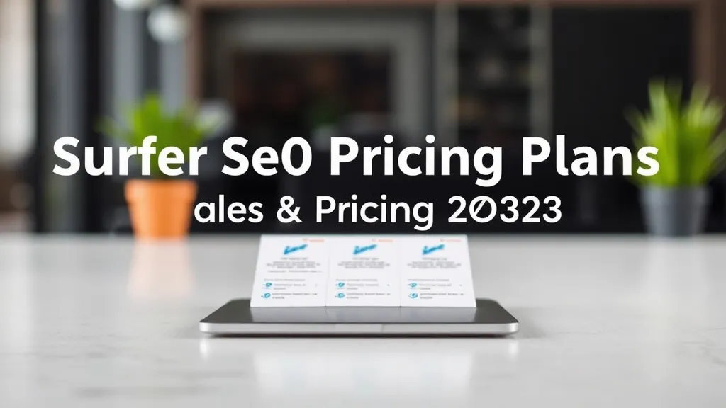 Surfer Seo Pricing Plans: Plans & Pricing 2026 - Professional Swiss-style featured image | Truescho.com