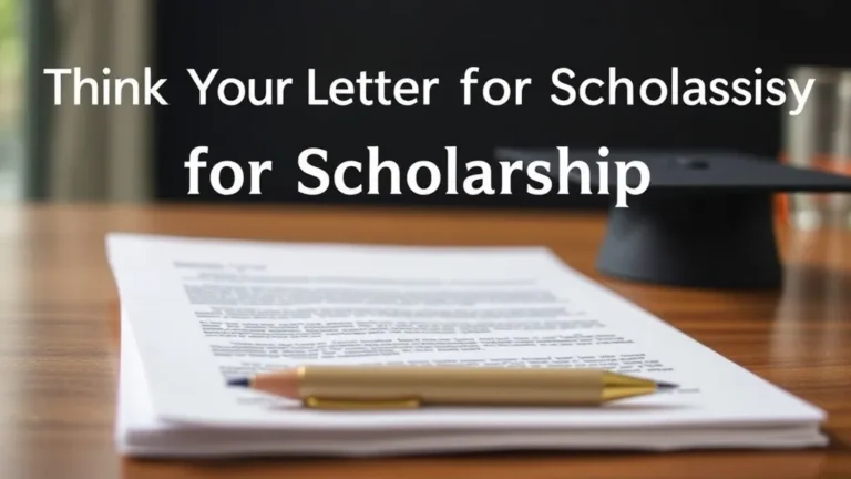 Thank You Letter for Scholarship: 2025 Guide - Professional Swiss-style featured image | Truescho.com