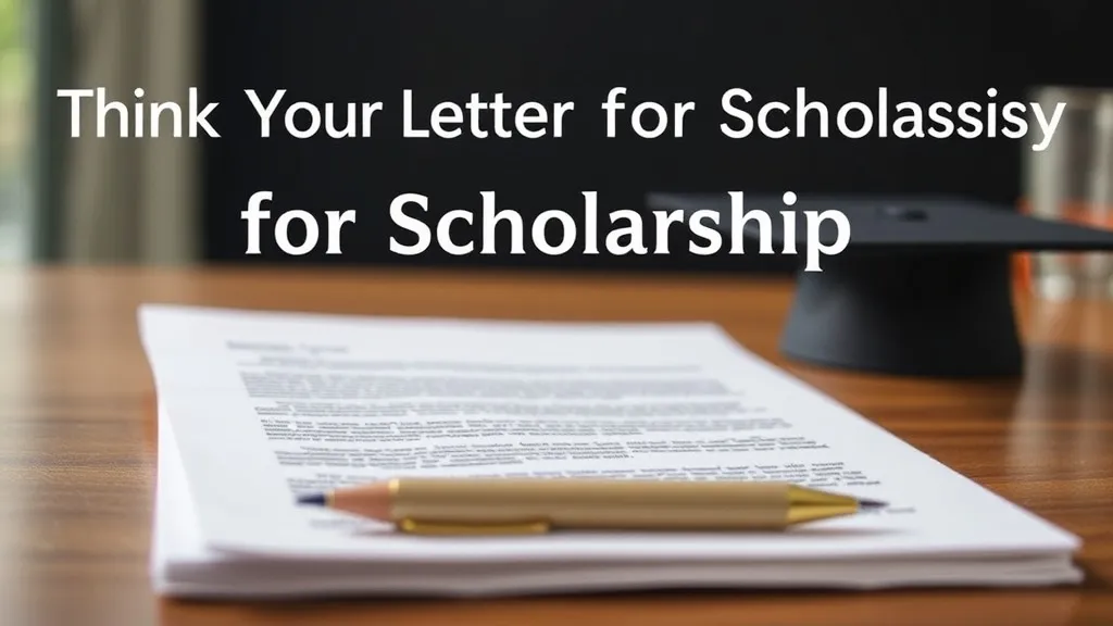 Thank You Letter for Scholarship: 2025 Guide - Professional Swiss-style featured image | Truescho.com